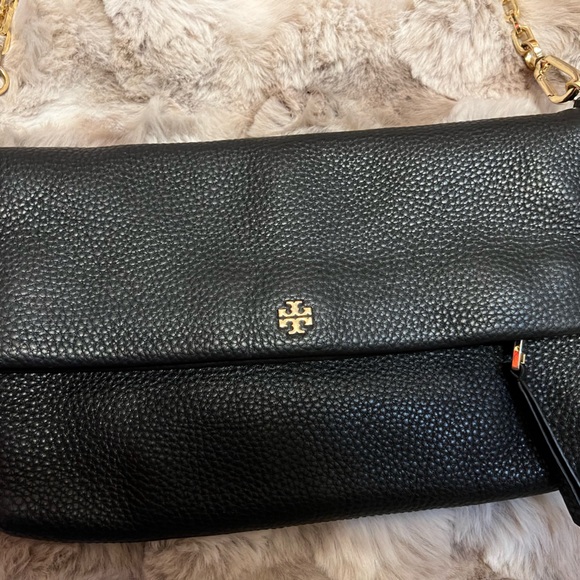 Tory Burch Black Leather Crossbody Magnetic closure - Picture 2 of 10